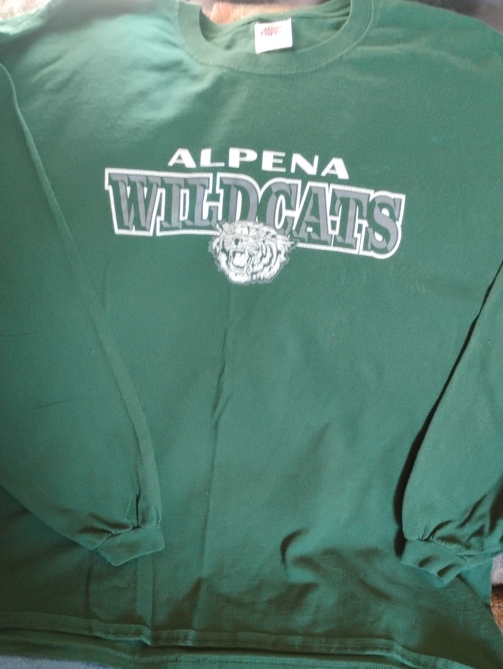 Jerzees Dark Green High Cotton Crewneck Sweatshirt